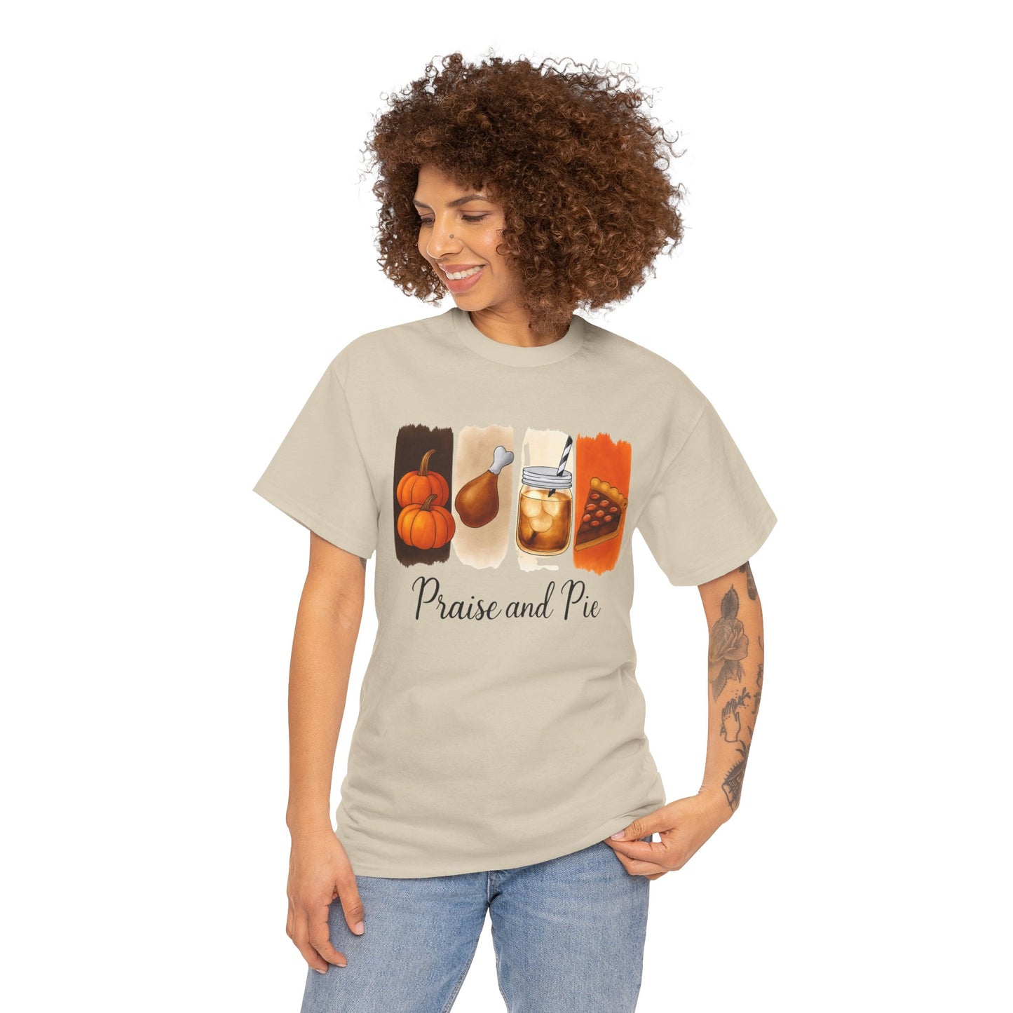 Thanksgiving Vibes Tee, Unisex Heavy Cotton Tee, Fall T-Shirt, Family Gathering Shirt, Seasonal Apparel, Casual Outfit
