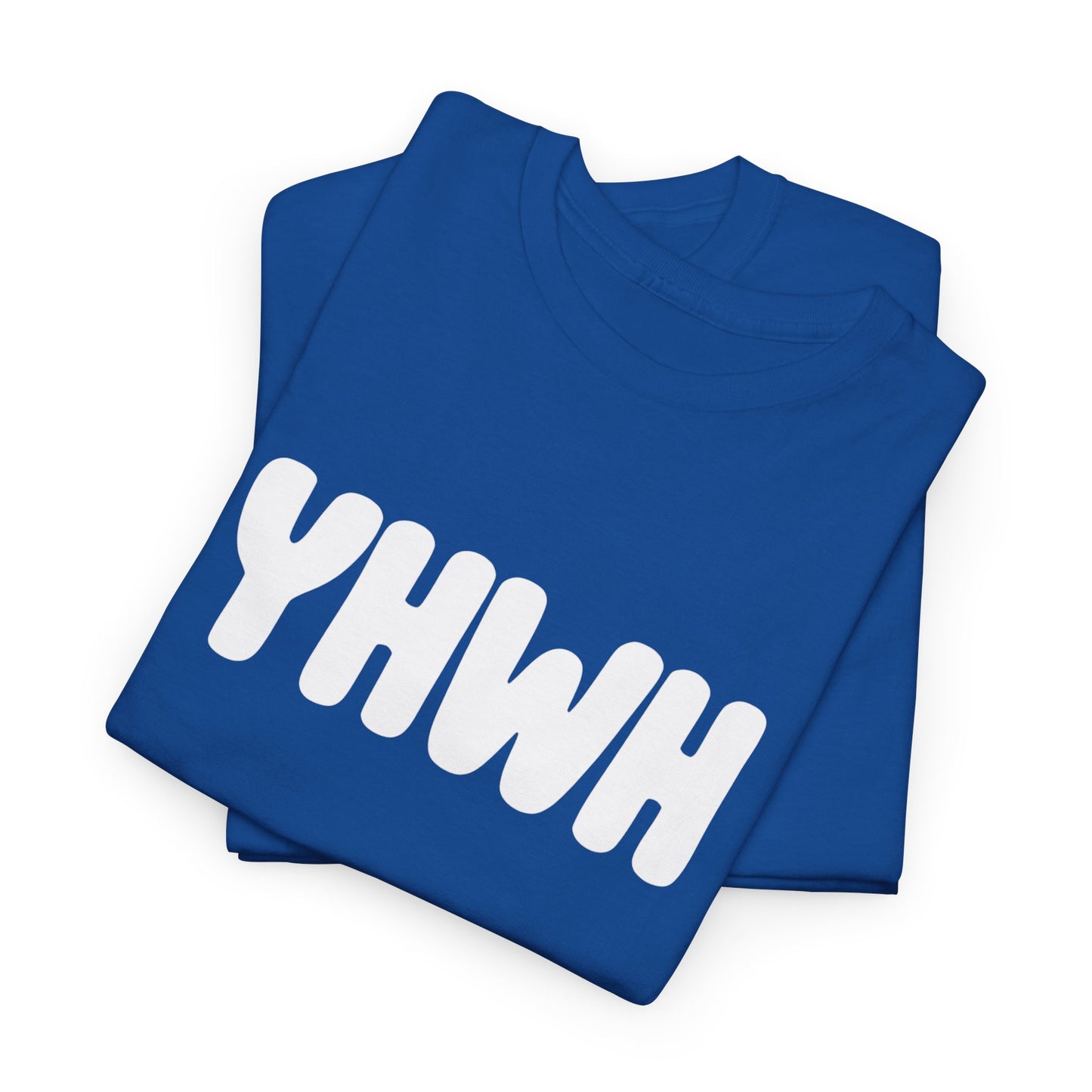YHWH Unisex Heavy Cotton Tee, Spiritual T-Shirt, Casual Wear, Gift for Him/Her, Faith-Based Apparel, Trendy Everyday Tee