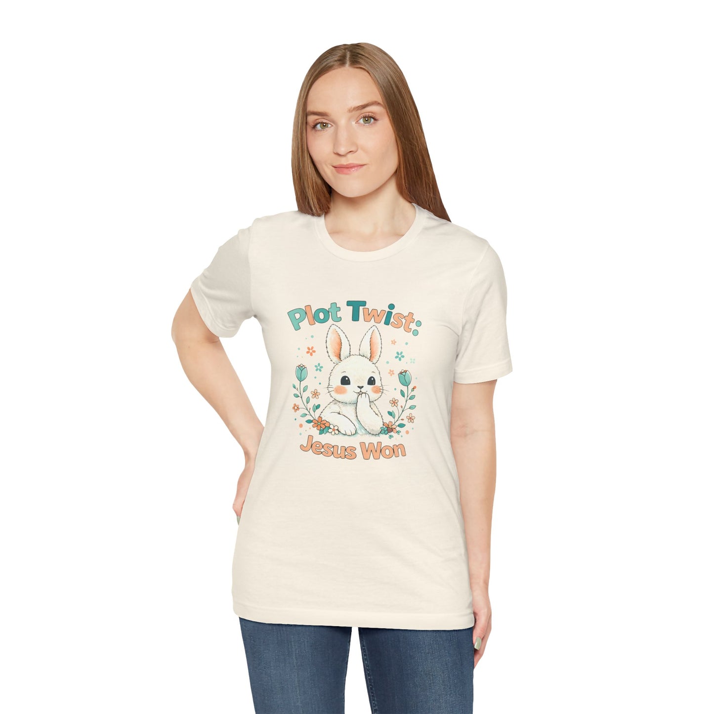 Easter Bunny 'Plot Twist: Jesus Won' Graphic Tee
