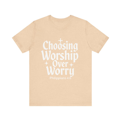Faith-Inspired Unisex Tee: Choosing Worship Over Worry, Christian Apparel, Inspirational Gift, Spiritual T-Shirt, Everyday Wear, Gift [...]