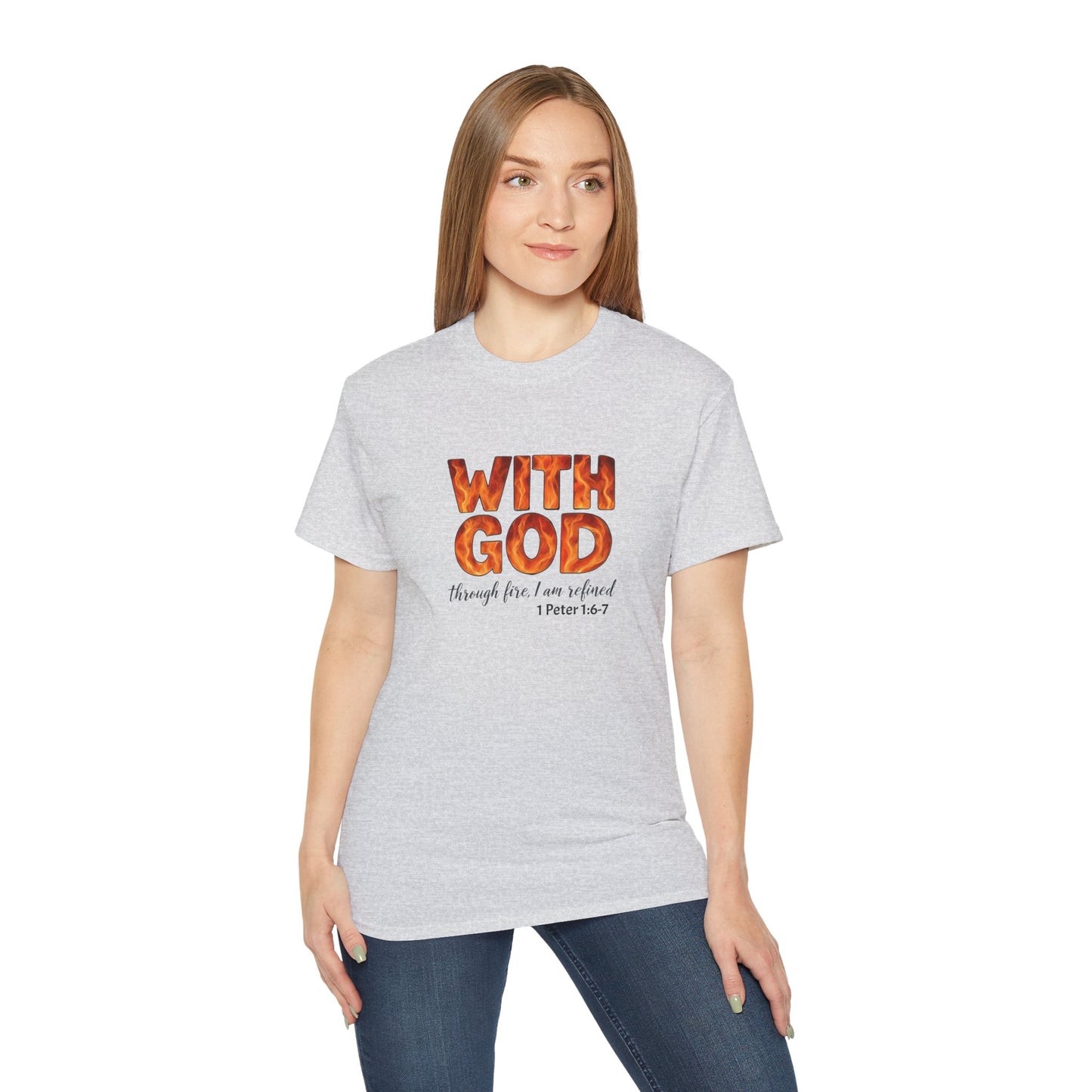 Inspirational T-Shirt, With God, Faith-Based Apparel, Unisex Cotton Tee, Christian Gift, Bible Verse Tee, Casual Wear
