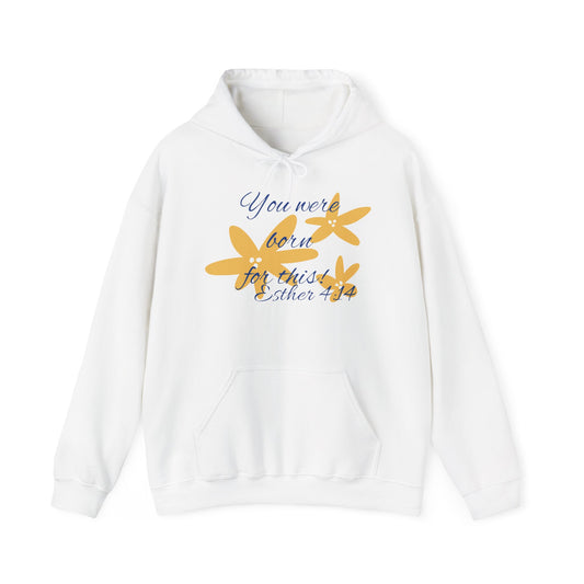 Inspirational Quote Hoodie - You Were Born for This, Unisex Hooded Sweatshirt, Motivational Clothing, Gift for Her, Spiritual Wear