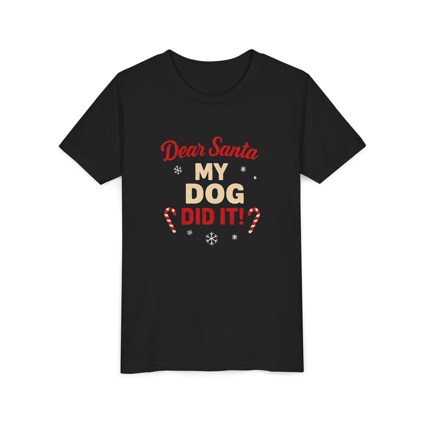 Kids Christmas Tee — “Dear Santa My Dog Did It” Holiday T‑Shirt
