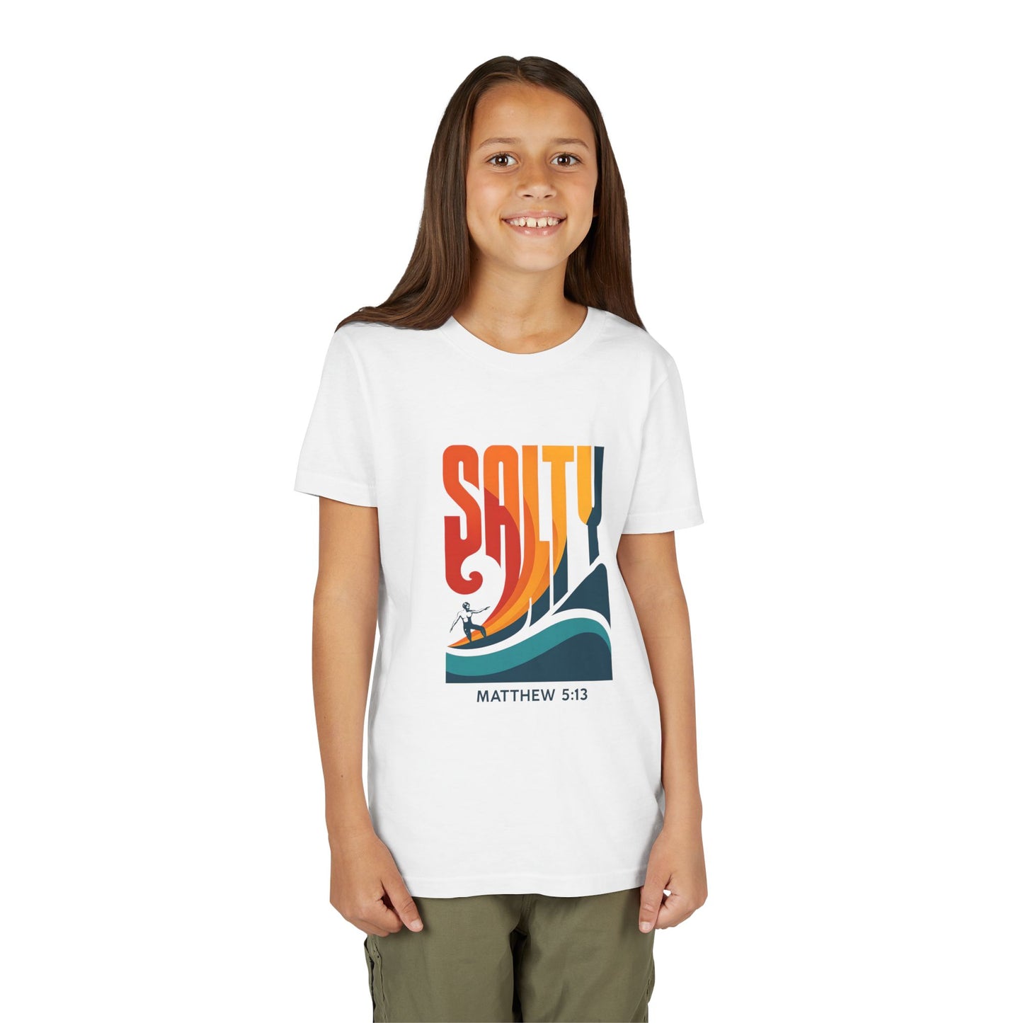 Salty Youth Short Sleeve Tee | Surf Style, Christian Tees, Beach Wear, Summer Fun, Youth Apparel