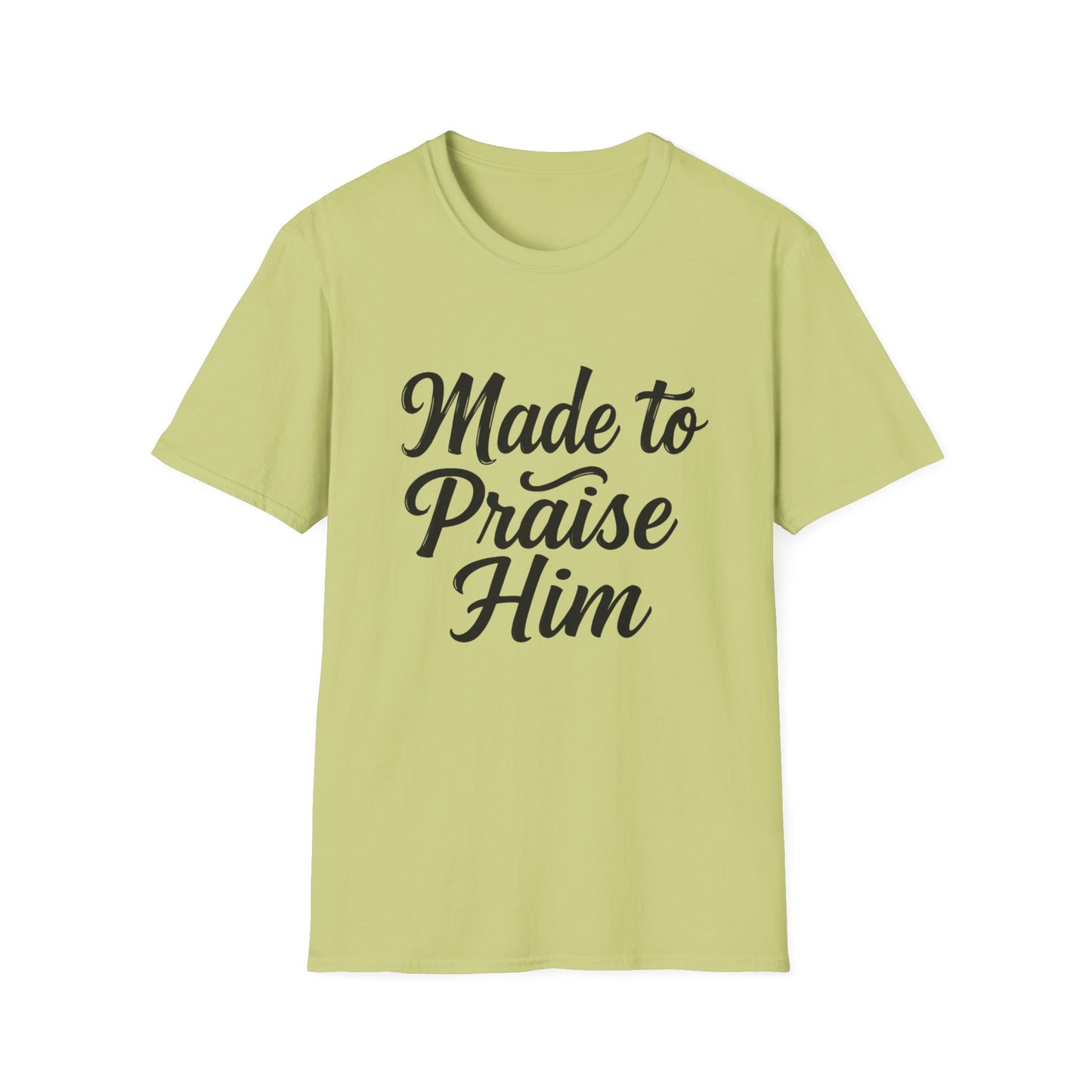 Made to Praise Him Unisex Softstyle T-Shirt, Inspirational Tee, Christian Apparel, Casual Wear, Faith-Based Gift, Unisex Graphic Shirt