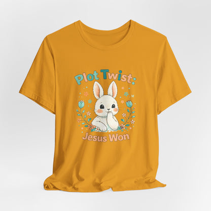 Easter Bunny 'Plot Twist: Jesus Won' Graphic Tee