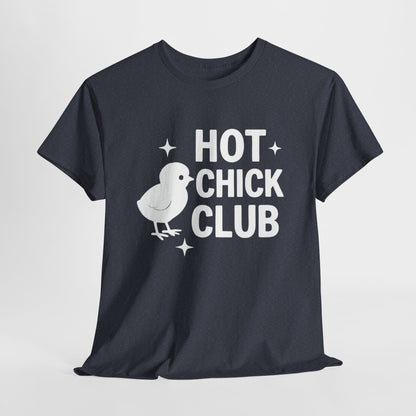 Hot Chick Club Unisex Heavy Cotton Tee, Fun Graphic T-Shirt for Trendy Women, Cute Casualwear, Perfect Gift for Chick Friends, Summer [...]