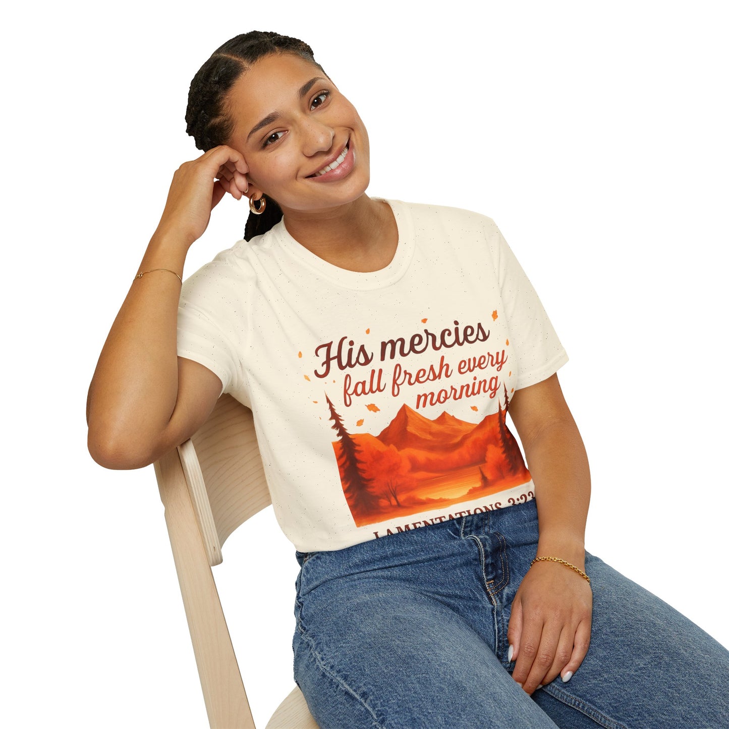 Inspirational Nature Graphic Tee, Bible Verse T-Shirt, Faith Apparel, Unisex Spiritual Shirt, Daily Motivation Top