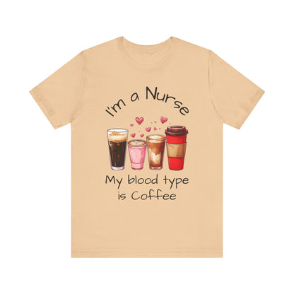 Funny Nurse Coffee Tee - I'm a Nurse My Blood Type is Coffee Shirt, Gift for Nurses, Coffee Lover T-Shirt, Healthcare Humor Apparel, [...]