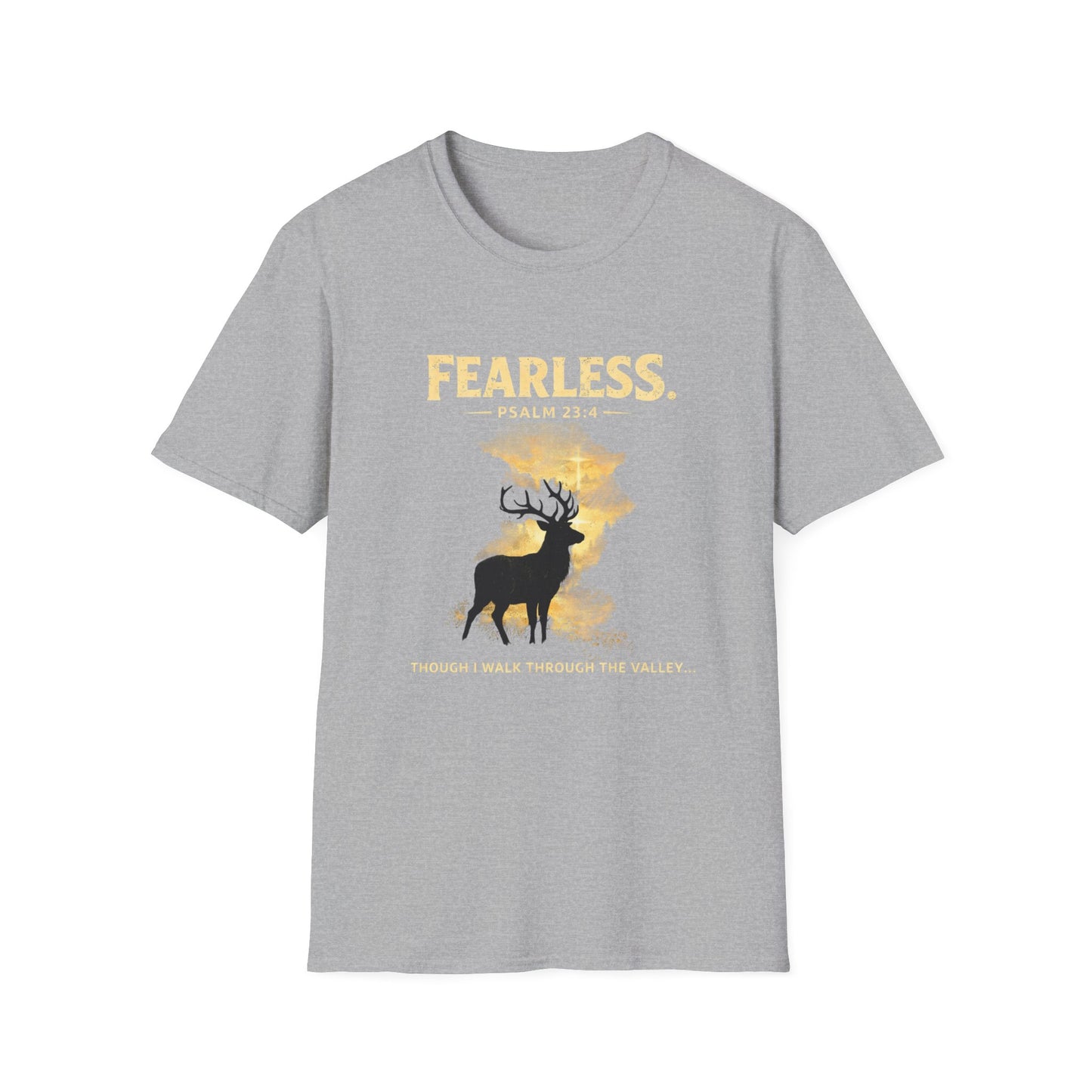 Fearless Psalm T-Shirt — Christian Faith Deer Graphic Tee