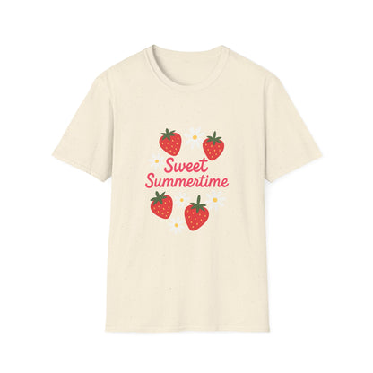 Sweet Summertime T-Shirt, Unisex Summer Tee, Cute Fruit Shirt, Casual Summer Apparel, Gift for Plant Lovers