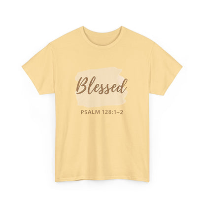 Blessed Unisex Heavy Cotton Tee, Inspirational Shirt, Faith-Based Apparel, Christian Gift, Everyday Casual Wear