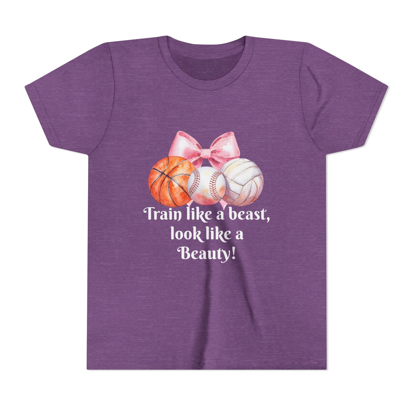 Train Like a Beast Youth Tee, Motivational Sports Tee, Kids Workout Shirt, Athletic Wear, Gifts for Young Athletes, Back to School