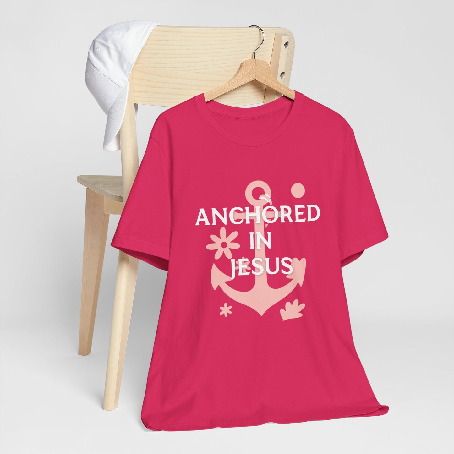 Anchored in Jesus Tee, Faith-Based Shirt, Inspirational Unisex T-Shirt, Christian Gift, Everyday Wear, Youth Group Attire