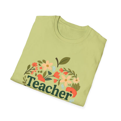 Floral Teacher T-Shirt | Perfect Gift for Educators, Back to School, Teacher Appreciation, Classroom Wear, Cute Teacher Shirts