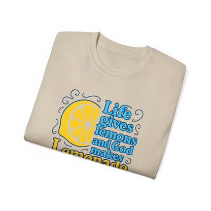 Life Gives Lemons Tee, Positive Quote T-Shirt, Unisex Cotton Shirt, Inspirational Gift, Casual Summer Wear, Lemonade Theme