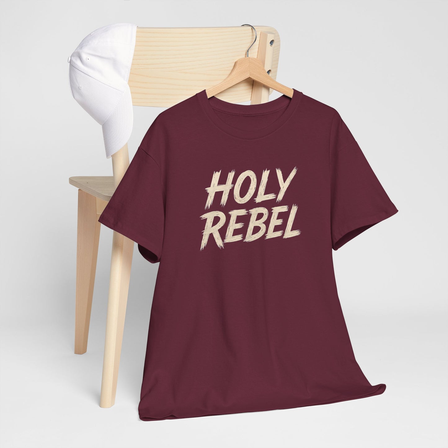 Holy Rebel Unisex Heavy Cotton Tee, Inspirational Christian T-Shirt, Unique Gift for Rebels, Faith-Based Apparel, Motivational Quote [...]