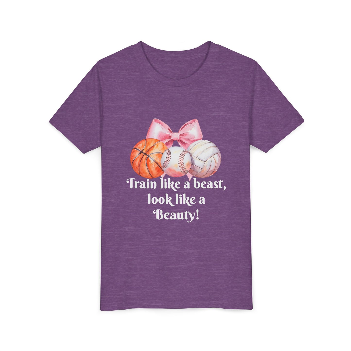 Train Like a Beast Youth Tee, Motivational Sports Tee, Kids Workout Shirt, Athletic Wear, Gifts for Young Athletes, Back to School