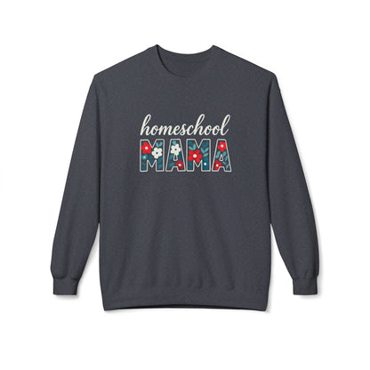 Homeschool Mama Sweatshirt — Floral Pattern Teacher Mom Crewneck