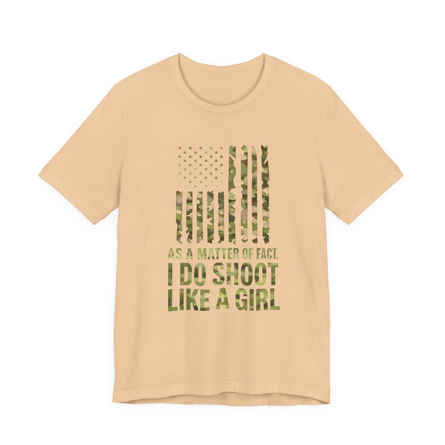 Camo Tee with Empowering Quote, Funny Gift for Women, Outdoor Enthusiast T-Shirt, Shooting Sports Apparel, Unique Casual Wear