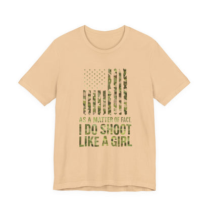 Camo Tee with Empowering Quote, Funny Gift for Women, Outdoor Enthusiast T-Shirt, Shooting Sports Apparel, Unique Casual Wear