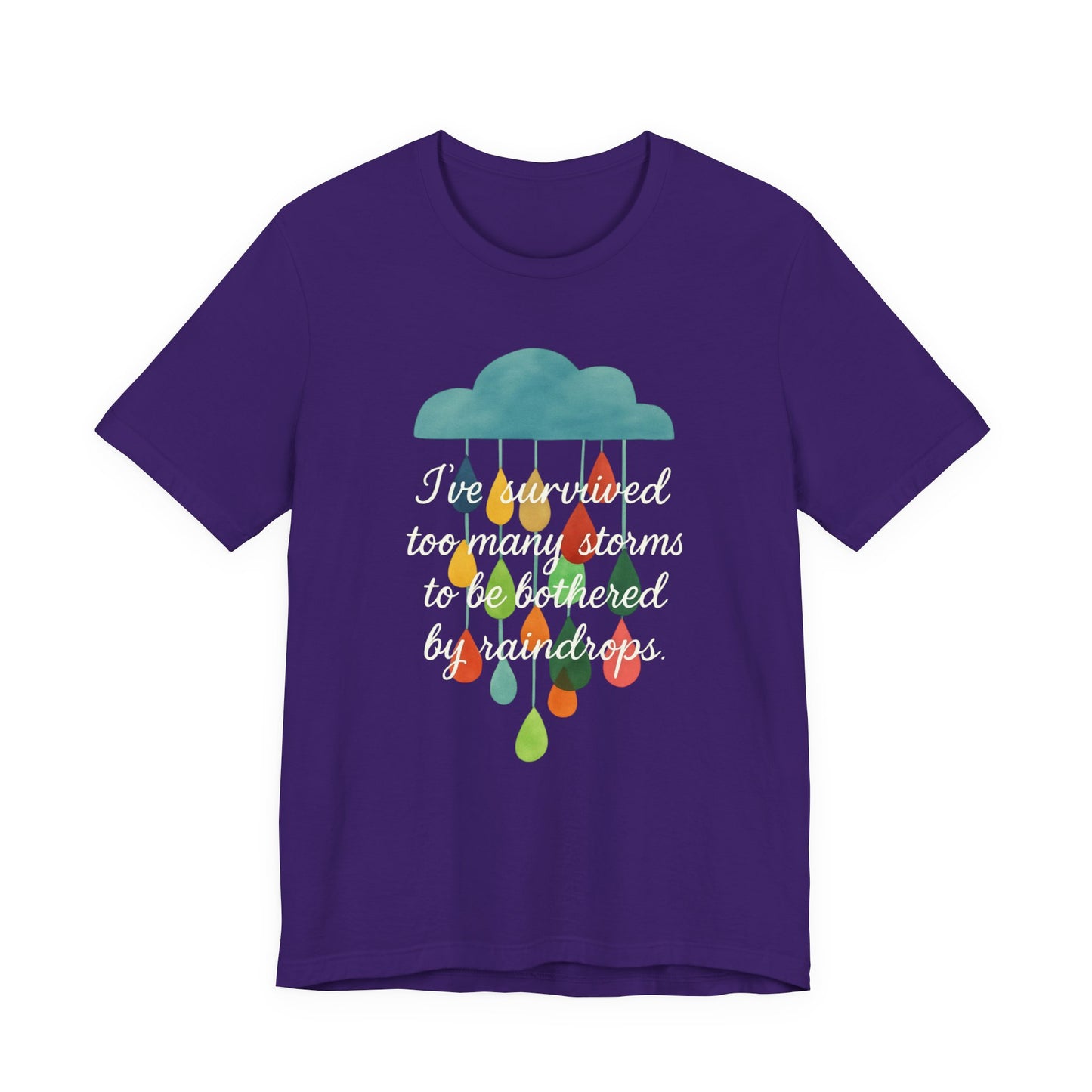 Survived Storms Tee: Uplifting Unisex T-Shirt, Inspirational Gift, Casual Wear, Everyday Comfort, Optimistic Quote Shirt
