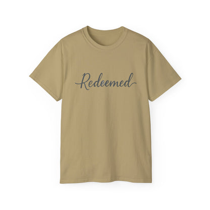 Redeemed Unisex Ultra Cotton Tee, Inspirational Shirt, Faith-Based Apparel, Christian Clothing, Everyday Casual Wear