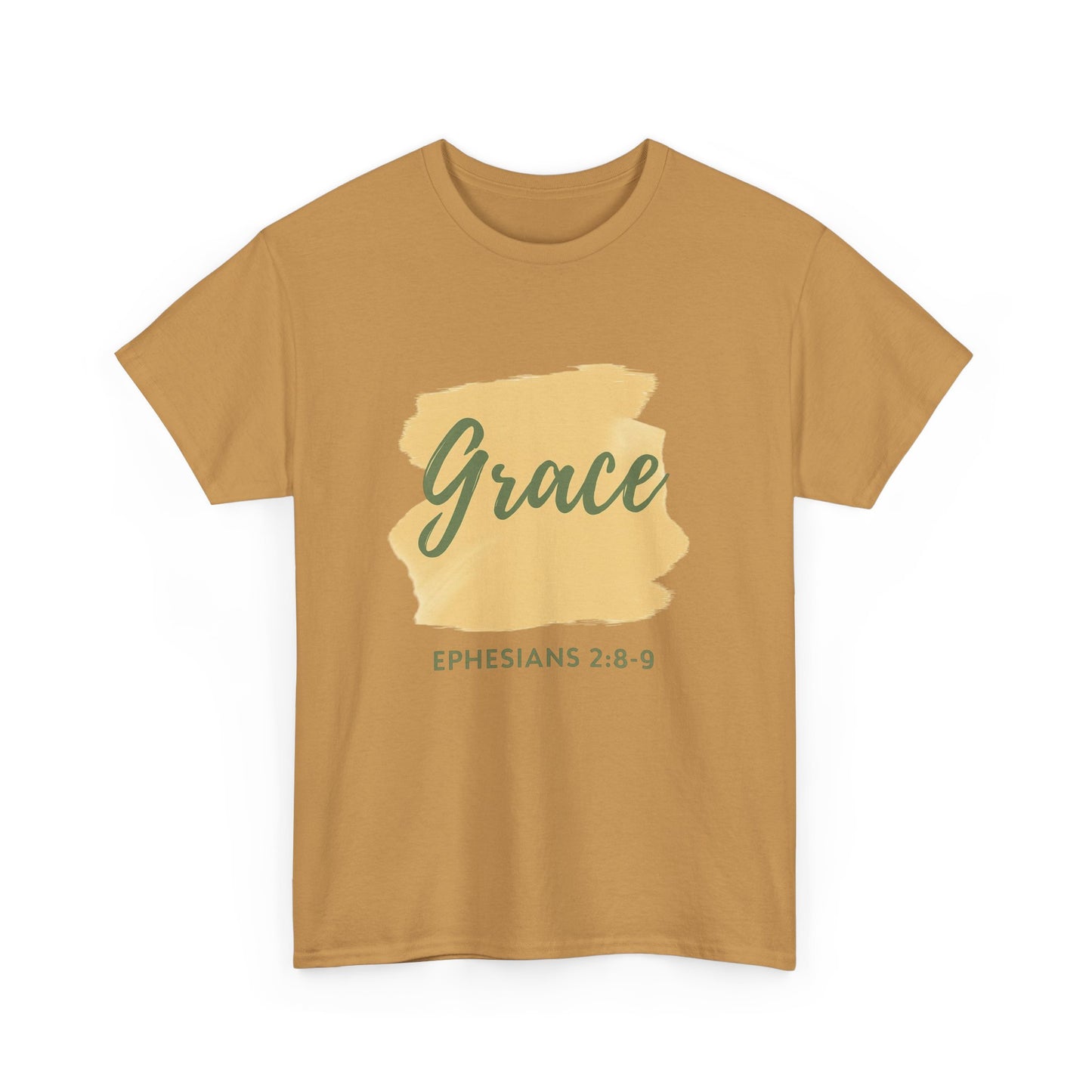 Inspiring Unisex Heavy Cotton Tee - Grace Ephesians 2:8-9, Christian Apparel, Faith-Based Gift, Everyday Wear, Relaxed Fit Tee