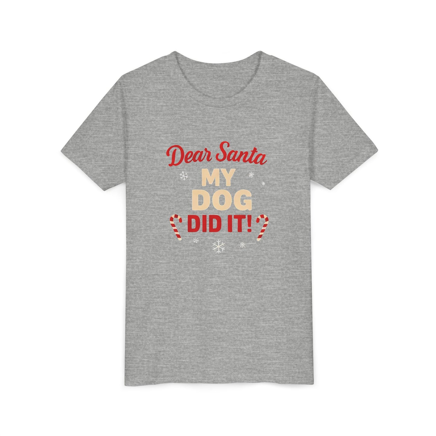 Kids Christmas Tee — “Dear Santa My Dog Did It” Holiday T‑Shirt