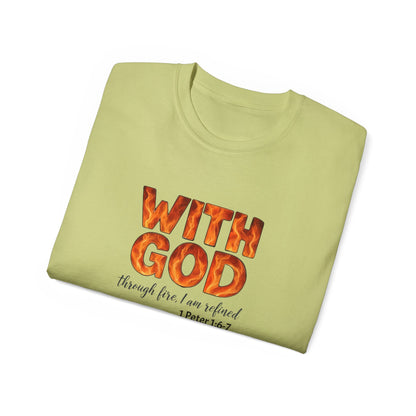 Inspirational T-Shirt, With God, Faith-Based Apparel, Unisex Cotton Tee, Christian Gift, Bible Verse Tee, Casual Wear
