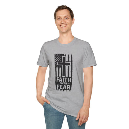 Faith Over Fear Unisex Softstyle T-Shirt - Inspirational Tee for Christians, Everyday Wear, Gifts for Him/Her, Faith-Based Apparel