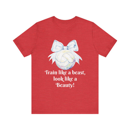 Train Like a Beast Unisex Jersey Tee, Motivational Workout Shirt, Gift for Gym Lovers, Fitness Apparel, Sporty Unisex T-Shirt