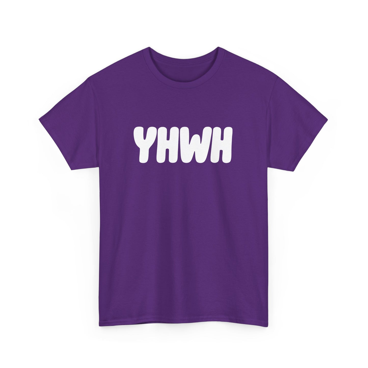 YHWH Unisex Heavy Cotton Tee, Spiritual T-Shirt, Casual Wear, Gift for Him/Her, Faith-Based Apparel, Trendy Everyday Tee