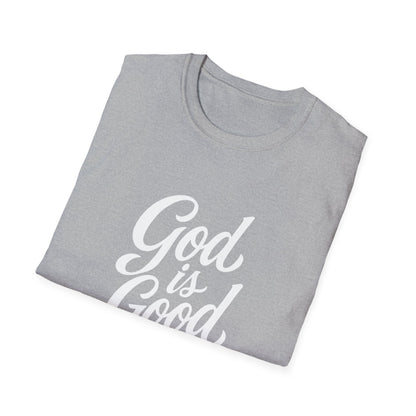 God is Good Graphic Tee | Unisex Softstyle T-Shirt | Faith-Based Apparel for Everyday Wear, Gift for Believers, Inspirational Fashion