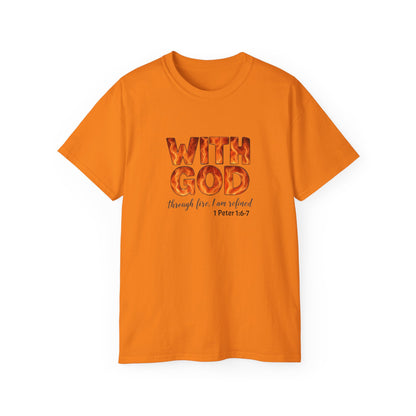 Inspirational T-Shirt, With God, Faith-Based Apparel, Unisex Cotton Tee, Christian Gift, Bible Verse Tee, Casual Wear