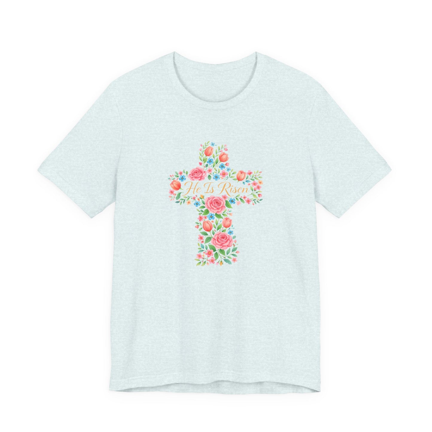 Floral Cross T-Shirt — Vintage Rose Faith Tee