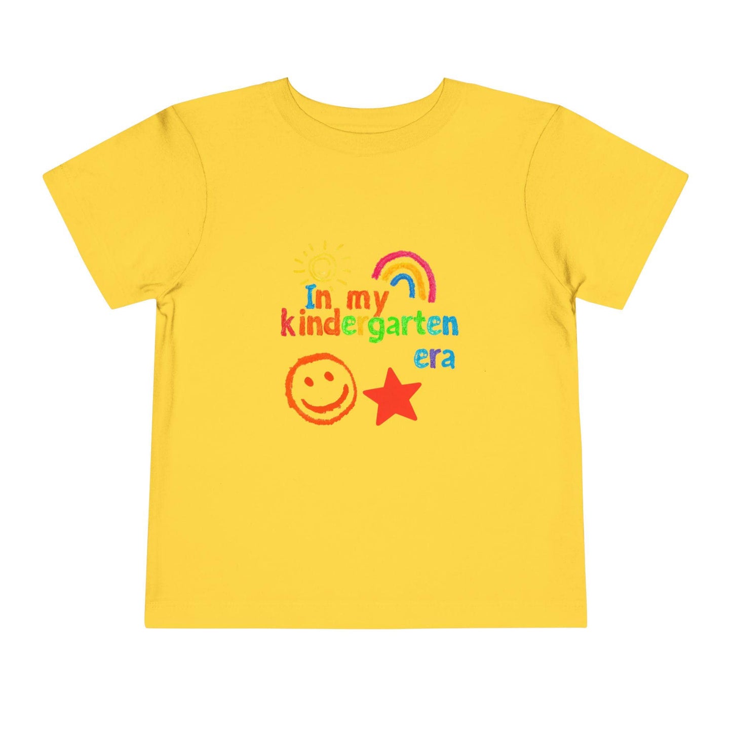 Kindergarten Era Toddler Tee, Cute Kids Shirt, Playful Short Sleeve Top, Fun Toddler Apparel, Ideal for Back to School