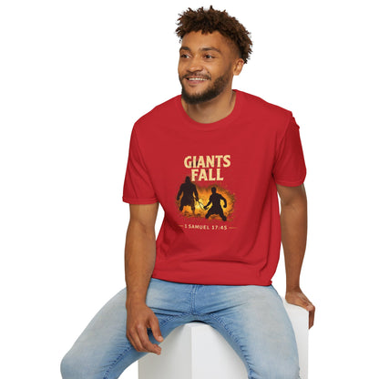 Giants Fall T-Shirt – 1 Samuel 17:45 Christian Faith Tee