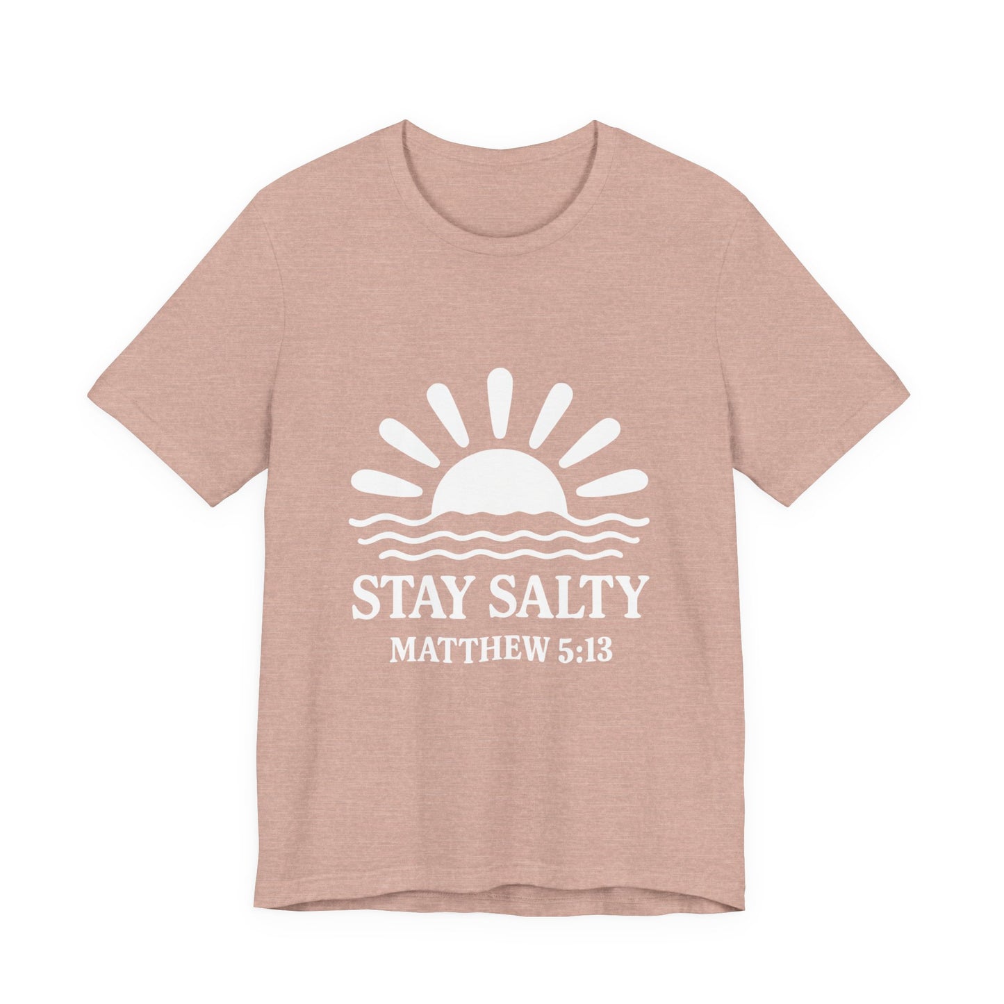 Stay Salty Unisex Short Sleeve Tee - Perfect for Beach Days, Casual Outings, Gifts, Summer Vibes, Bible Verse Apparel