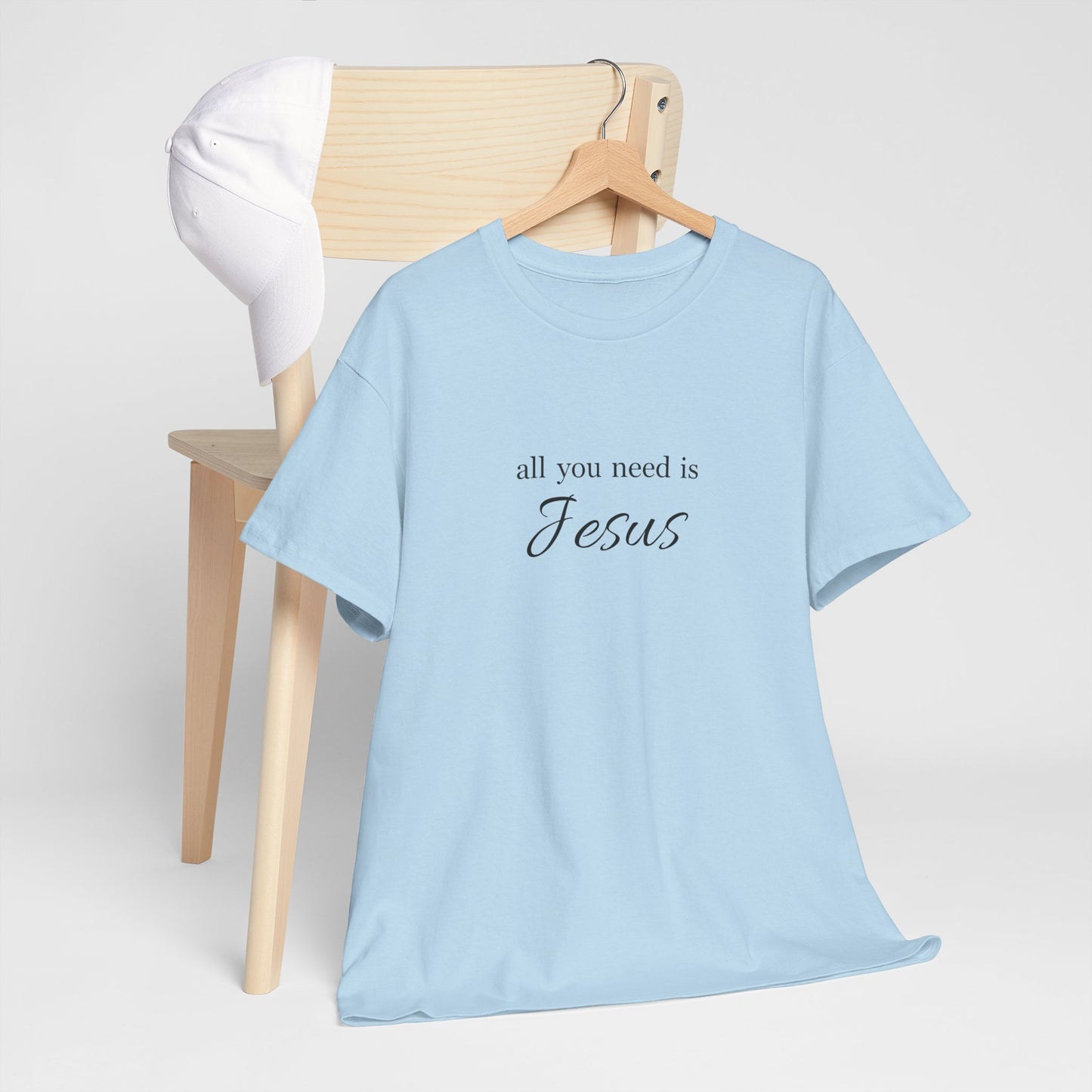 Unisex Heavy Cotton Tee - All You Need is Jesus, Inspirational Shirt, Faith-Based Gift, Christian Apparel, Religious T-Shirt