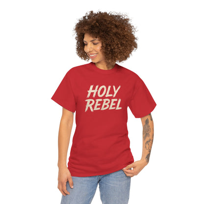 Holy Rebel Unisex Heavy Cotton Tee, Inspirational Christian T-Shirt, Unique Gift for Rebels, Faith-Based Apparel, Motivational Quote [...]