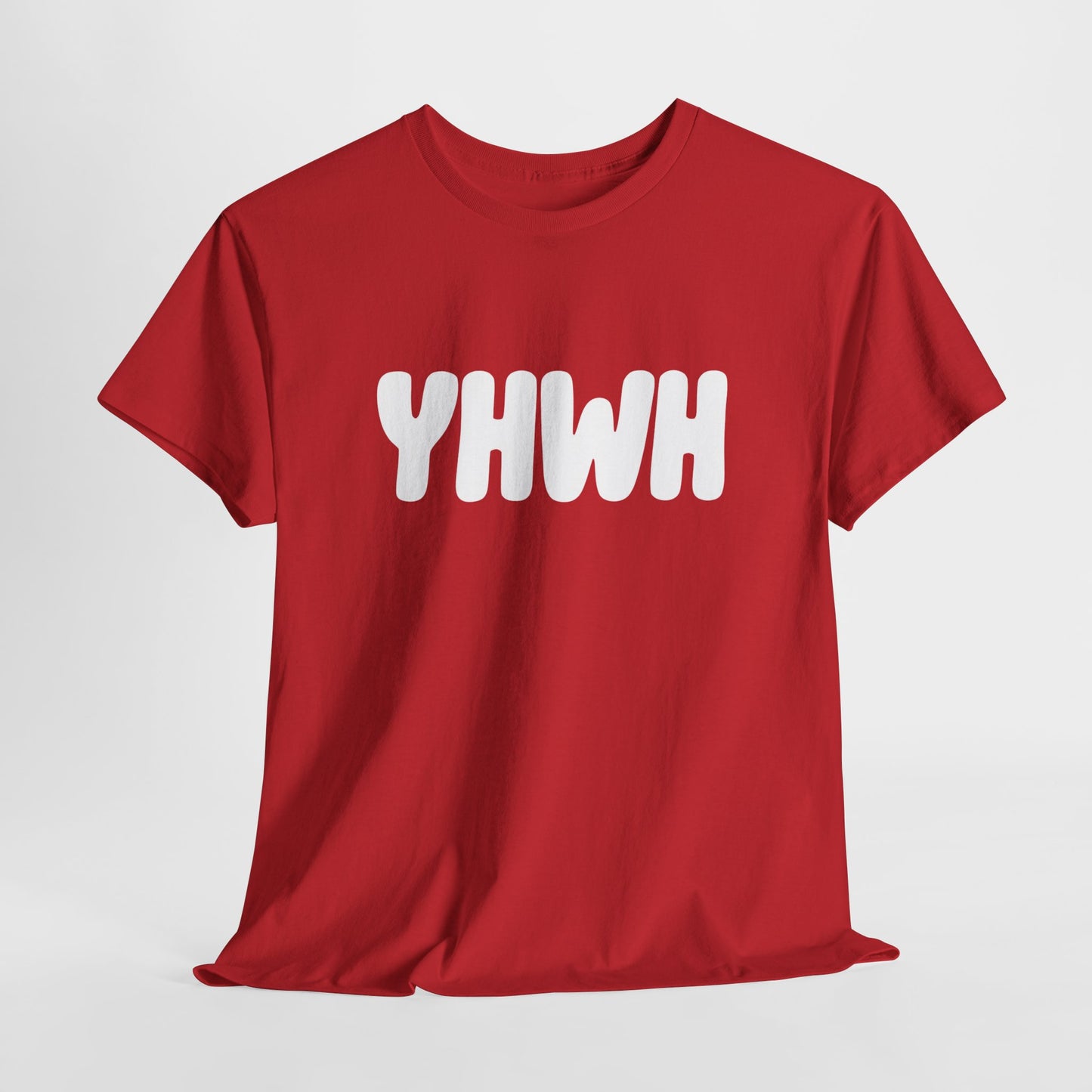 YHWH Unisex Heavy Cotton Tee, Spiritual T-Shirt, Casual Wear, Gift for Him/Her, Faith-Based Apparel, Trendy Everyday Tee