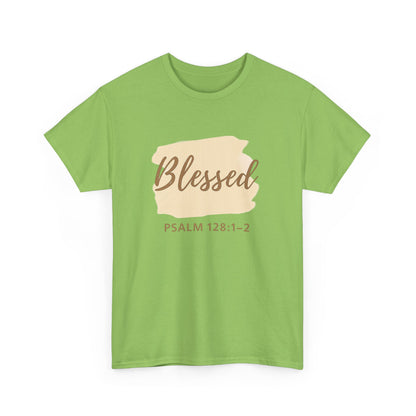 Blessed Unisex Heavy Cotton Tee, Inspirational Shirt, Faith-Based Apparel, Christian Gift, Everyday Casual Wear