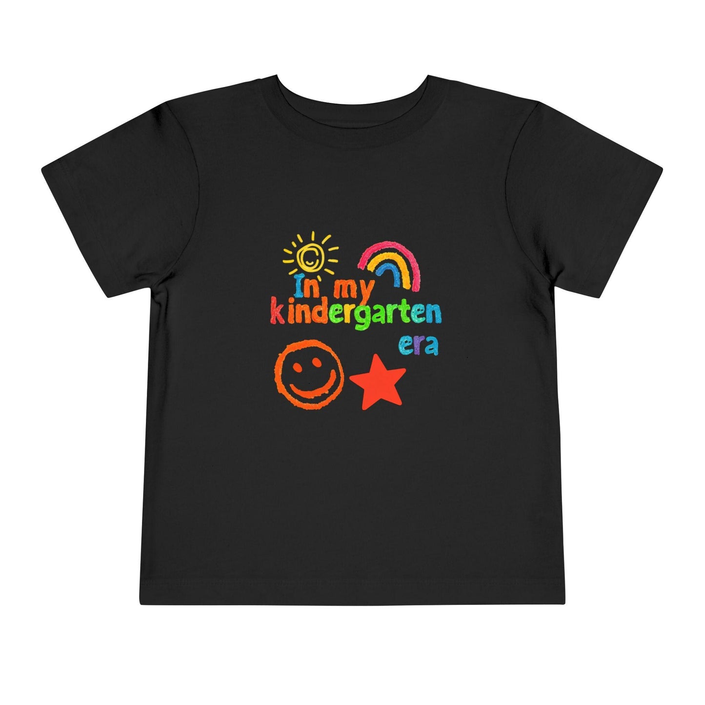 Kindergarten Era Toddler Tee, Cute Kids Shirt, Playful Short Sleeve Top, Fun Toddler Apparel, Ideal for Back to School