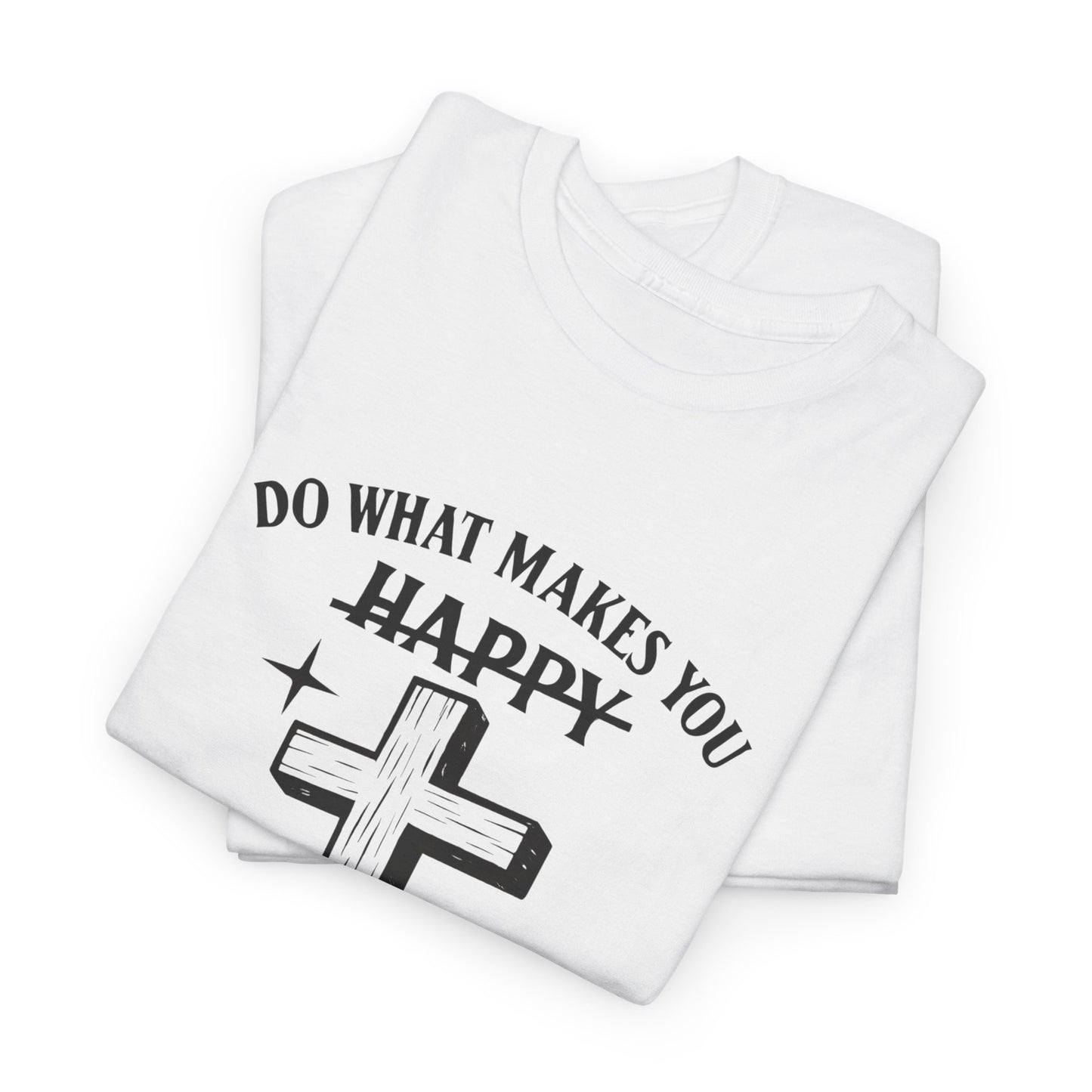 Happy Holy Unisex Heavy Cotton Tee - Inspirational Shirt, Faith-based Clothing, Church Event Tee, Gift for Friends, Casual Wear