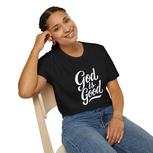 God is Good Graphic Tee | Unisex Softstyle T-Shirt | Faith-Based Apparel for Everyday Wear, Gift for Believers, Inspirational Fashion