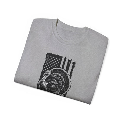 Thanksgiving Turkey Graphic Tee, Unisex Cotton T-Shirt for Holidays, Fall Wear, Family Gatherings, Thanksgiving Celebration, Casual Everyday