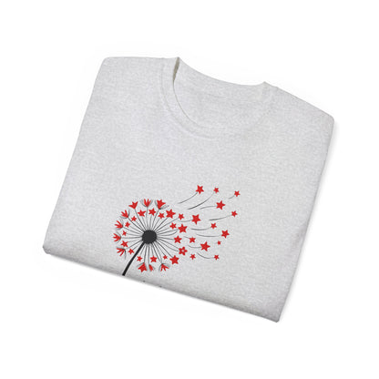 Christmas Wishes Tee — Dandelion & Red Star Holiday T-Shirt