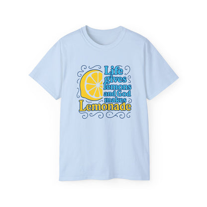 Life Gives Lemons Tee, Positive Quote T-Shirt, Unisex Cotton Shirt, Inspirational Gift, Casual Summer Wear, Lemonade Theme