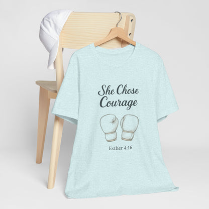 Courage T-Shirt, Inspirational Tee, Motivational Gift, Unisex Casual Wear, Esther 4:16 Quote, Fitness Apparel